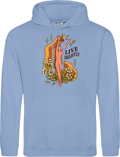 Live Brightly – Vintage Mental Health Floral Illustration | Vintage Illustration für mentale Gesundheit