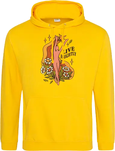 Live Brightly – Vintage Mental Health Floral Illustration | Vintage Illustration für mentale Gesundheit