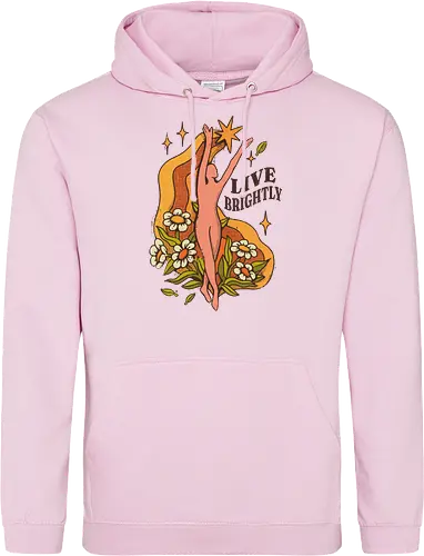 Live Brightly – Vintage Mental Health Floral Illustration | Vintage Illustration für mentale Gesundheit