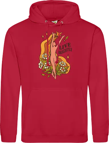 Live Brightly – Vintage Mental Health Floral Illustration | Vintage Illustration für mentale Gesundheit