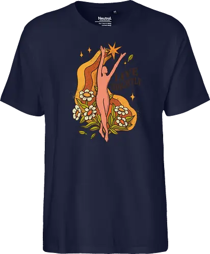 Live Brightly – Vintage Mental Health Floral Illustration | Vintage Illustration für mentale Gesundheit