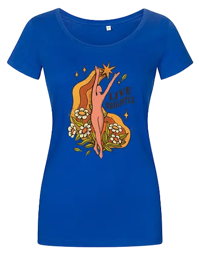 Live Brightly – Vintage Mental Health Floral Illustration | Vintage Illustration für mentale Gesundheit