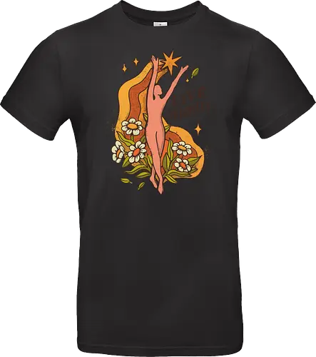 Live Brightly – Vintage Mental Health Floral Illustration | Vintage Illustration für mentale Gesundheit