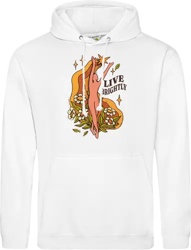 Live Brightly – Vintage Mental Health Floral Illustration | Vintage Illustration für mentale Gesundheit