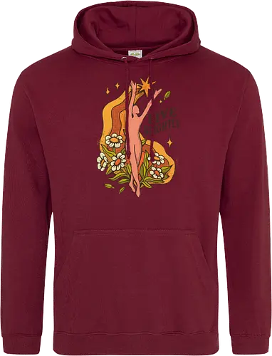 Live Brightly – Vintage Mental Health Floral Illustration | Vintage Illustration für mentale Gesundheit