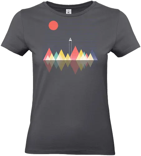 Beyond Space - space, rocket ship, space ship, mars, planets, solar system, minimal - Standard T-Shirt (Women)