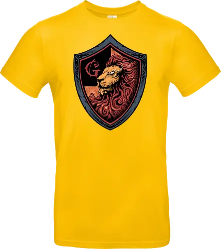 house of red mane - lion, magic, wizard, animal, myth, school, sport, game, rpg, fantasy, creature - Standard T-Shirt