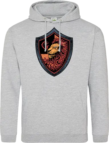 house of red mane - lion, magic, wizard, animal, myth, school, sport, game, rpg, fantasy, creature - Standard Hoodie