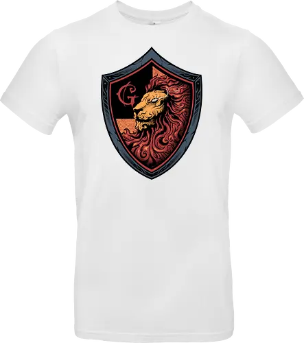 house of red mane - lion, magic, wizard, animal, myth, school, sport, game, rpg, fantasy, creature - Standard T-Shirt