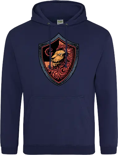 house of red mane - lion, magic, wizard, animal, myth, school, sport, game, rpg, fantasy, creature - Standard Hoodie