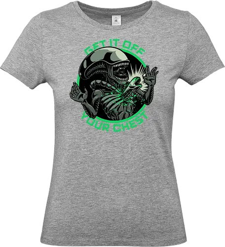 Alien Chest Therapy - Therapy, Movie, Classic Horror, Horror, Horror Movies, Face, Retro, Retro Vintage, Vintage, Classic, Evil, Dark Comedy, Dark Humor, Scifi, Science Fiction, Extraterrestrial, monster, creature - Standard T-Shirt (Women)