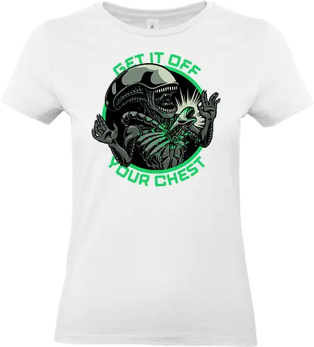 Alien Chest Therapy - Therapy, Movie, Classic Horror, Horror, Horror Movies, Face, Retro, Retro Vintage, Vintage, Classic, Evil, Dark Comedy, Dark Humor, Scifi, Science Fiction, Extraterrestrial, monster, creature - Standard T-Shirt (Women)