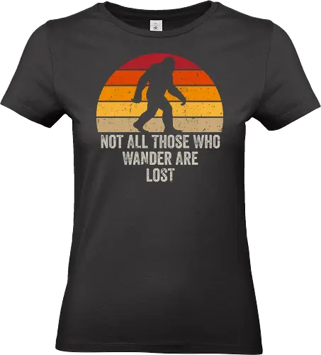 Retro Sasquacth - retro, vintage, sasquatch, bigfoot, animals, nature, mountain, snow, winter - Standard T-Shirt (Women)