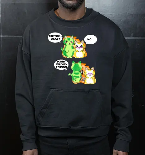 Kawaii-Sarkasmus Alles okay? Falsche Katze