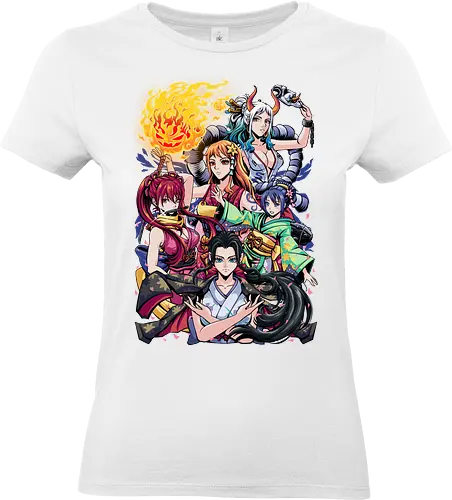 Crimson Wano - Pirate, Wano Arc, Straw Hat Crew, pirate, Kaido, Oden, Samurai, Pirate Adventure, Nami, Nico Robin, OTama, Shinobu, Yamato, pirate anime, strawhat pirates, anime, manga, anime edit, Pirate Wano, pirate manga - Standard T-Shirt (Women)