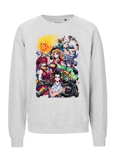 Crimson Wano - Pirate, Wano Arc, Straw Hat Crew, pirate, Kaido, Oden, Samurai, Pirate Adventure, Nami, Nico Robin, OTama, Shinobu, Yamato, pirate anime, strawhat pirates, anime, manga, anime edit, Pirate Wano, pirate manga - Fairtrade Sweatshirt