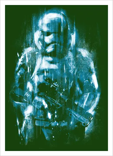 Trooper under the rain