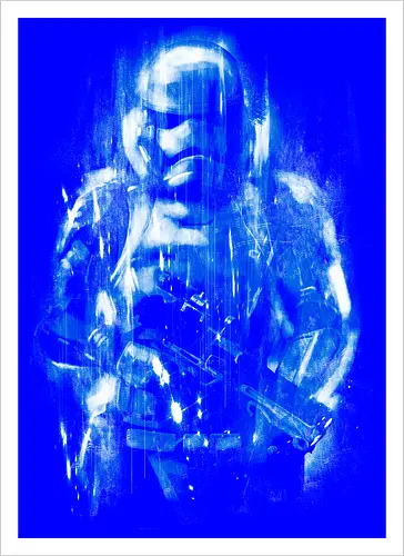 Trooper under the rain