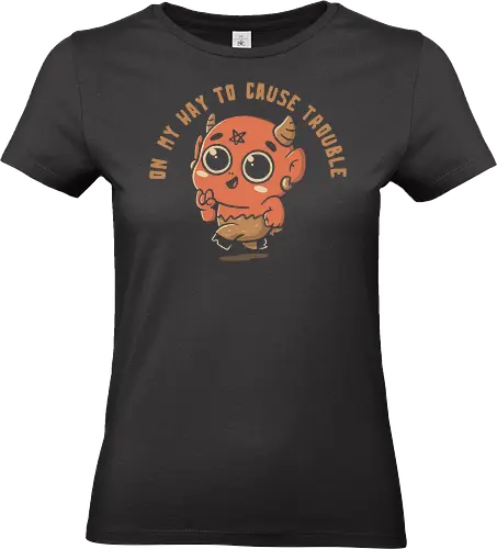 On My Way To Cause Trouble - koalatees, koala, demon, devil, evil, cute, troublemaker, chaotic, kawaii, funny, ironic, satanic, adorable - Standard T-Shirt (Women)