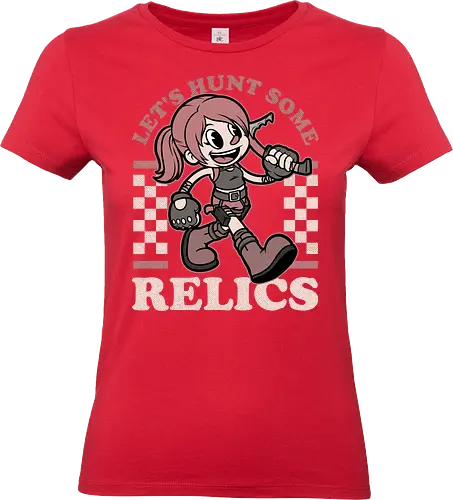 Game Mascot Archeologist - Video Games, Video Game, Game, Games, Gamer, Mascot, Retro, Vintage, Retro Vintage, Retro Gamer, Retro Cartoon, Game Mascot, Lara, Tomb, Adventure, Fantasy, Historical, Archeology, Science Fiction, Science, Exploration, Explore, Relic - Standard T-Shirt (Women)