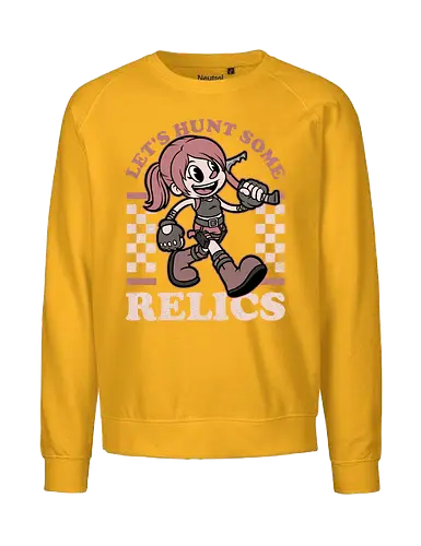 Game Mascot Archeologist - Video Games, Video Game, Game, Games, Gamer, Mascot, Retro, Vintage, Retro Vintage, Retro Gamer, Retro Cartoon, Game Mascot, Lara, Tomb, Adventure, Fantasy, Historical, Archeology, Science Fiction, Science, Exploration, Explore, Relic - Fairtrade Sweatshirt