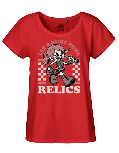 Game Mascot Archeologist - Video Games, Video Game, Game, Games, Gamer, Mascot, Retro, Vintage, Retro Vintage, Retro Gamer, Retro Cartoon, Game Mascot, Lara, Tomb, Adventure, Fantasy, Historical, Archeology, Science Fiction, Science, Exploration, Explore, Relic - Fairtrade Girl Shirt
