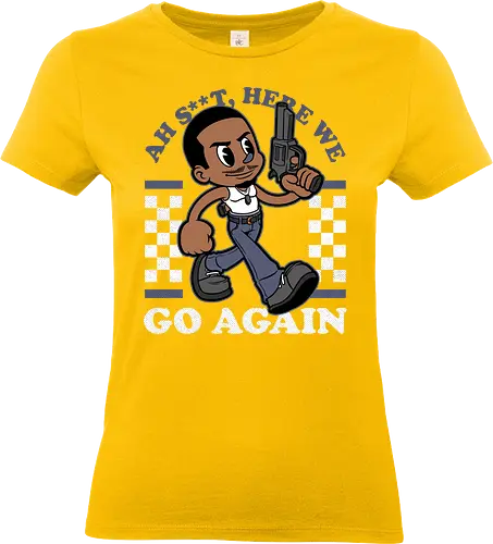 Game Mascot Grove Gang - Video Games, Video Game, Game, Games, Gamer, Mascot, Retro, Vintage, Retro Vintage, Retro Gamer, Retro Cartoon, Game Mascot, Fantasy, Adventure, Classic Game, Classic Games, Crime, Mafia, Car, Gang, Gun, Quote - Standard T-Shirt (Women)