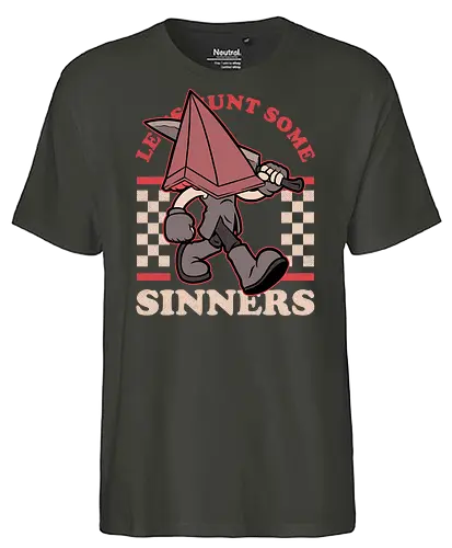 Game Mascot Pyramid - Video Games, Video Game, Game, Games, Gamer, Mascot, Retro, Vintage, Retro Vintage, Retro Gamer, Retro Cartoon, Game Mascot, Pyramid, Demon, Undead, Monster, Scary, Spooky, Creepy, Sinner, Sin, Survival Horror, Survival, Halloween, Classic Horror, Horror, Cult - Fairtrade T-Shirt