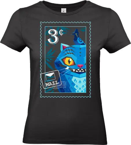 Derpy Stamp  - anime, animal, demon hunter, derpy, fanart, jinu, kpop, manga, retro, rumi, stamp, tiger, travel, vintage, zoey - Standard T-Shirt (Women)