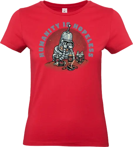 Humanity Is Hopeless - Robot, robots, sitcom, funny, humor, science fiction, animated, animation - Standard T-Shirt (Women)