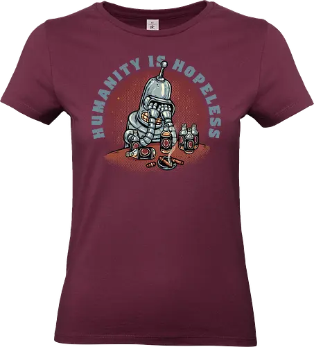 Humanity Is Hopeless - Robot, robots, sitcom, funny, humor, science fiction, animated, animation - Standard T-Shirt (Women)