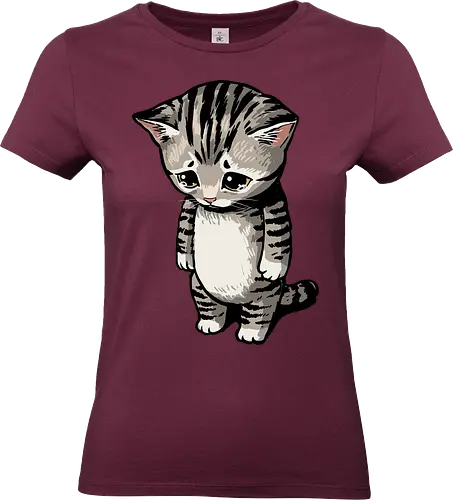 Sad Cat Meme - sad cat, animal, cat lady, cat lover, cat meme, cat mom, cat owner, cats love, catshirt, funny, kitten, kitty, meme, pet, sarcastic - Standard T-Shirt (Women)