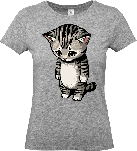 Sad Cat Meme - sad cat, animal, cat lady, cat lover, cat meme, cat mom, cat owner, cats love, catshirt, funny, kitten, kitty, meme, pet, sarcastic - Standard T-Shirt (Women)