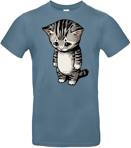 Sad Cat Meme - sad cat, animal, cat lady, cat lover, cat meme, cat mom, cat owner, cats love, catshirt, funny, kitten, kitty, meme, pet, sarcastic - Standard T-Shirt
