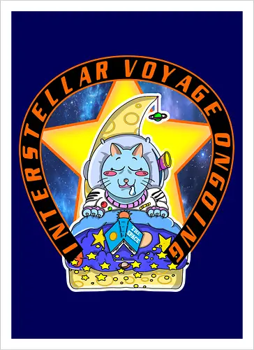 Kawaii Katze Interstellare Reise läuft