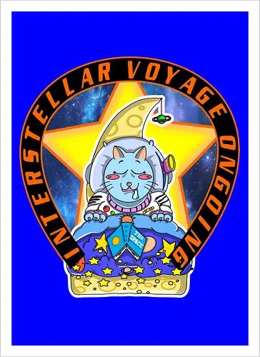 Kawaii Katze Interstellare Reise läuft