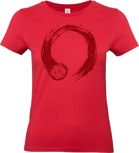 enso of fate  - dice, game, rolling, crit, board game, cool, funny, burning, enso, japaneseart, circle - Standard T-Shirt (Women)