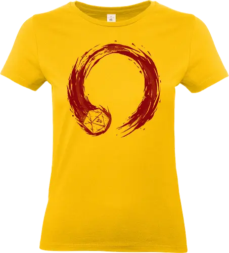 enso of fate  - dice, game, rolling, crit, board game, cool, funny, burning, enso, japaneseart, circle - Standard T-Shirt (Women)