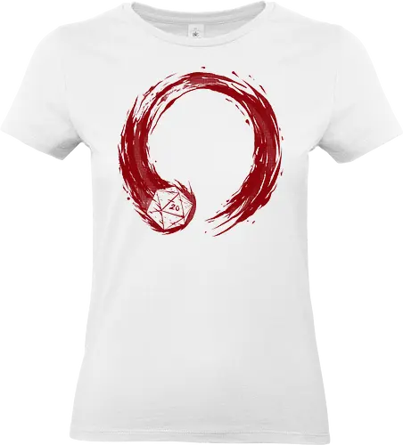 enso of fate  - dice, game, rolling, crit, board game, cool, funny, burning, enso, japaneseart, circle - Standard T-Shirt (Women)