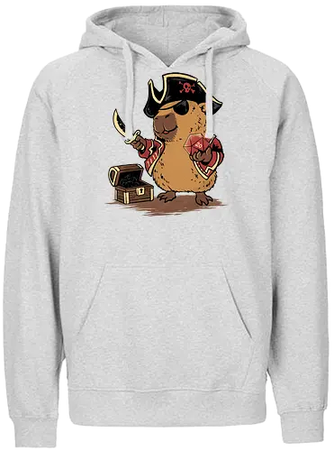 captainbara - capybara, exotics, animal, fun, funny, summer, holiday, vacation, vintage, surfing, pirates, cute, funny, vintage - Fairtrade Hoodie