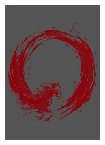 enso of red horse