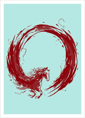 enso of red horse