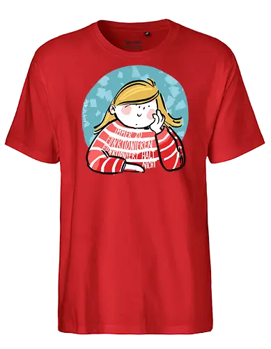 Immer funktionieren... - Ringelpullisprüche, Ringeldinger, streifenweise, Spruch, Weisheit, Motivation, Ringelpulli, SprücheShirt, Cartoon Illustration, Statement, Handgezeichnet, Humor, Selbstironie, Streifenpulli, Spruchshirt, deutsch - Fairtrade T-Shirt