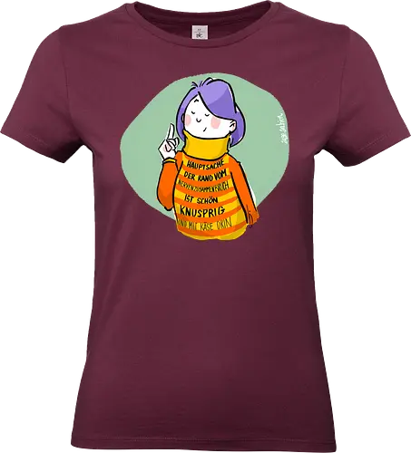 Hauptsache der Rand vom Nervenzusammenbruch... - Ringelpullisprüche, Ringeldinger, streifenweise, Spruch, Weisheit, Motivation, Ringelpulli, SprücheShirt, Cartoon Illustration, Statement, Handgezeichnet, Humor, Selbstironie, Streifenpulli, Spruchshirt, deutsch - Standard T-Shirt (Women)