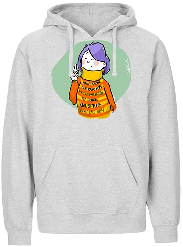 Hauptsache der Rand vom Nervenzusammenbruch... - Ringelpullisprüche, Ringeldinger, streifenweise, Spruch, Weisheit, Motivation, Ringelpulli, SprücheShirt, Cartoon Illustration, Statement, Handgezeichnet, Humor, Selbstironie, Streifenpulli, Spruchshirt, deutsch - Fairtrade Hoodie