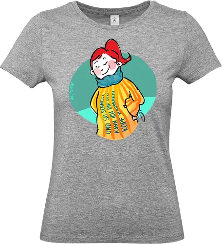 Und so schnell... - Ringelpullisprüche, Ringeldinger, streifenweise, Spruch, Weisheit, Motivation, Ringelpulli, SprücheShirt, Cartoon Illustration, Statement, Handgezeichnet, Humor, Selbstironie, Streifenpulli, Spruchshirt, deutsch - Standard T-Shirt (Women)