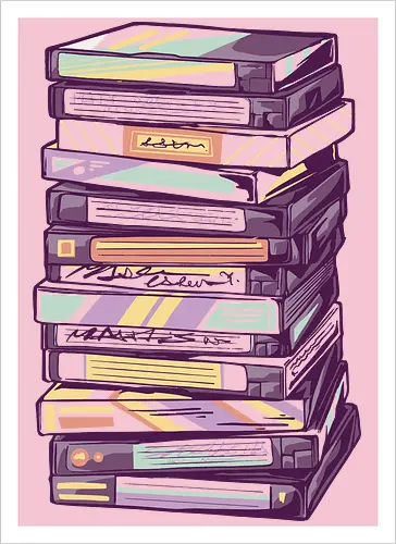 Retro VHS Kassette – Zurückspulen in die 90er Nostalgie