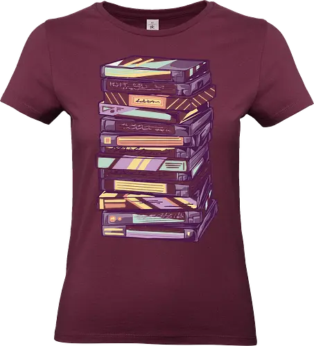 Retro VHS Kassette – Zurückspulen in die 90er Nostalgie - vhs, kassette, retro, 90er, 80er, nostalgie, vaporwave, glitch, filmabend, kino, geek, vintage, analog, tape, popkultur - Standard T-Shirt (Women)