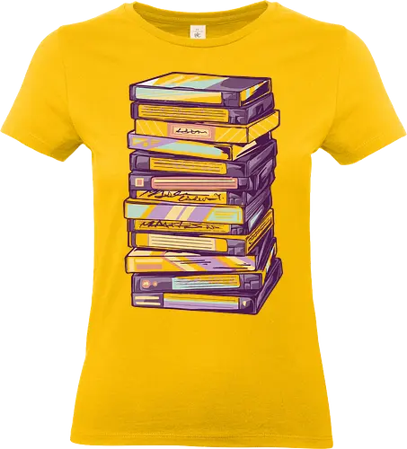 Retro VHS Kassette – Zurückspulen in die 90er Nostalgie - vhs, kassette, retro, 90er, 80er, nostalgie, vaporwave, glitch, filmabend, kino, geek, vintage, analog, tape, popkultur - Standard T-Shirt (Women)