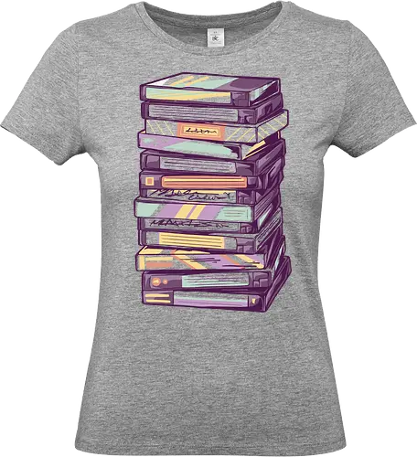 Retro VHS Kassette – Zurückspulen in die 90er Nostalgie - vhs, kassette, retro, 90er, 80er, nostalgie, vaporwave, glitch, filmabend, kino, geek, vintage, analog, tape, popkultur - Standard T-Shirt (Women)